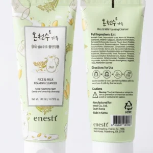 enesti spa rice & milk foaming cleanser 140ml